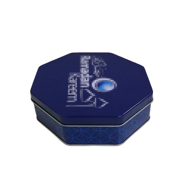 Octagonal mini cookies candy chocolate tin box