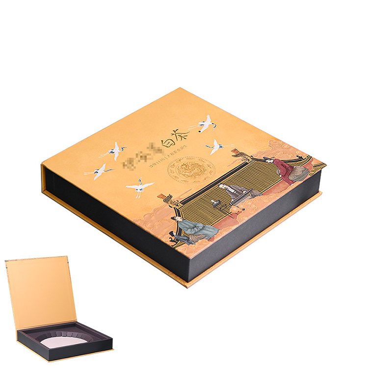 Custom high end tea candy chocolate gift packaging flip paper box